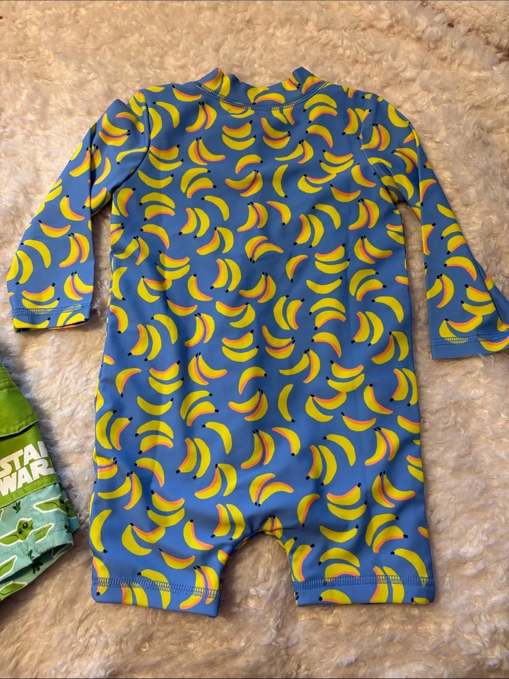 Swim Set Grogu Trunks 9-12M & 12-18M Banana Gap Long Sleeve Rash Guard